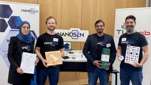 Dr. Sonia Bradai, Rick Henkner, Rajarajan Ramalingame und Joseph Stephens (v.l.n.r.) 